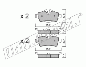 KIT PASTIGLIE FRENO FRI-TECH 7