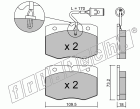 KIT PASTIGLIE FRENO FRI-TECH 1