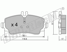 KIT PASTIGLIE FRENO FRI-TECH 3