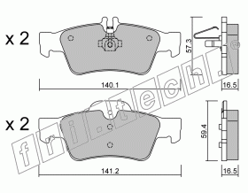KIT PASTIGLIE FRENO FRI-TECH 5