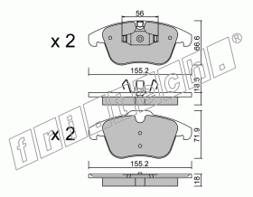 KIT PASTIGLIE FRENO FRI-TECH 6