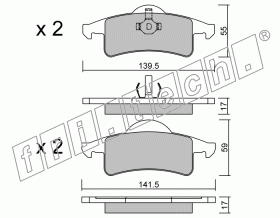 KIT PASTIGLIE FRENO FRI-TECH 5