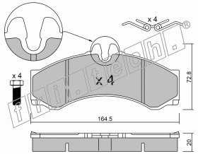 KIT PASTIGLIE FRENO FRI-TECH 271.1 Mercedes Sprinter 4(A-P)(04>)(Per)