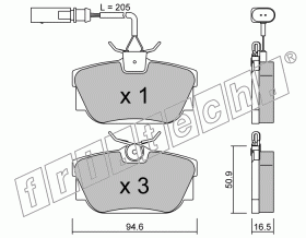 KIT PASTIGLIE FRENO FRI-TECH 3