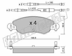KIT PASTIGLIE FRENO FRI-TECH 3