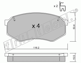 KIT PASTIGLIE FRENO FRI-TECH 4