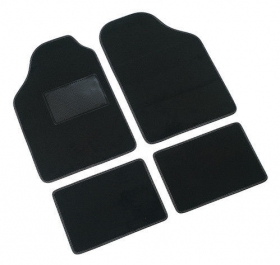 Supra, serie tappeti 4 pezzi - B - Nero In moquette con battitacco. 100% polipro