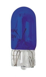 58360 12V Lampada con zoccolo vetro - (W5W) - 5W - W2,1x9,5d - 2 pz - Blu