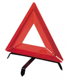 Triangolo auto ferma, piedistallo a croce Con valigetta rigida. Omologazione Eur
