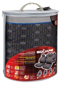 Square, set fodere coordinate in jacquard - Blu 2 anteriori, 2 posteriori (con 3