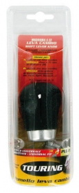 00190 Touring - Pomello leva cambio - Nero Lega di alluminio e pelle -
