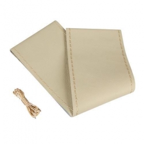 COPRI VOLANTE PELLE "PREMIUM" BEIGE 37-39CM