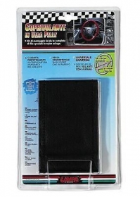 COPRIVOLANTE IN PELLE NERO DIAMETRO 37-39CM