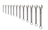 Set 12 chiavi combinate  DIN 3113A.Misure: 6-7-8-9-10-11-12-13-14-17-19-22.In ac