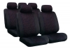 Glamur, set fodere coordinate in jacquard - Nero 2 anteriori, 2 posteriori (con