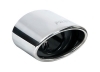 TS-500 Ovale Terminale di scarico in acciaio inox lucidato -     40-54 mm - Adat
