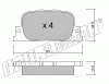 KIT PASTIGLIE FRENO FRI-TECH 768.0 (P) Toyota Camry (00>01)