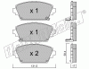 KIT PASTIGLIE FRENO FRI-TECH 480.1 Honda Accord(No1,6)(98>03)