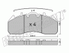 KIT PASTIGLIE FRENO FRI-TECH 825.0 (A/P) Renault Magnum (05>)(Mer)