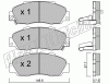 KIT PASTIGLIE FRENO FRI-TECH 307.0 Honda Cr-V 2.0I 16V (98>)(Ake)