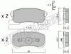 KIT PASTIGLIE FRENO FRI-TECH 390.0 Daihatsu Sirion 1,0(99>)-Yrv(01>)