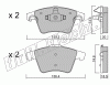 KIT PASTIGLIE FRENO FRI-TECH 568.3 Vw Transporter 2,0 TDi (03>)