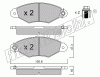 KIT PASTIGLIE FRENO FRI-TECH 262.0 Renault Kangoo - 306 (97>)(Bosch)