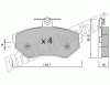 KIT PASTIGLIE FRENO FRI-TECH 224.1 Vw Golf Iii Tdi(96>97)(Abs)