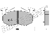 KIT PASTIGLIE FRENO FRI-TECH 038.4 Peugeot 205 (83>87)(Bdx)