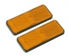 Euro-Norm, catarifrangenti rettangolari - 90x35 mm - Arancio 2 pezzi. Omologati