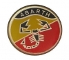 VETRINO CON BIADESIVO ABARTH SFONDO GIALLO ROSSO DA 60